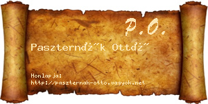 Paszternák Ottó névjegykártya